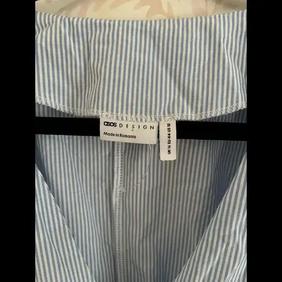 DISCOUNT SHIPPING NWOT ASOS Design Striped Puff Sleeve Dress - Picture 2 of 5